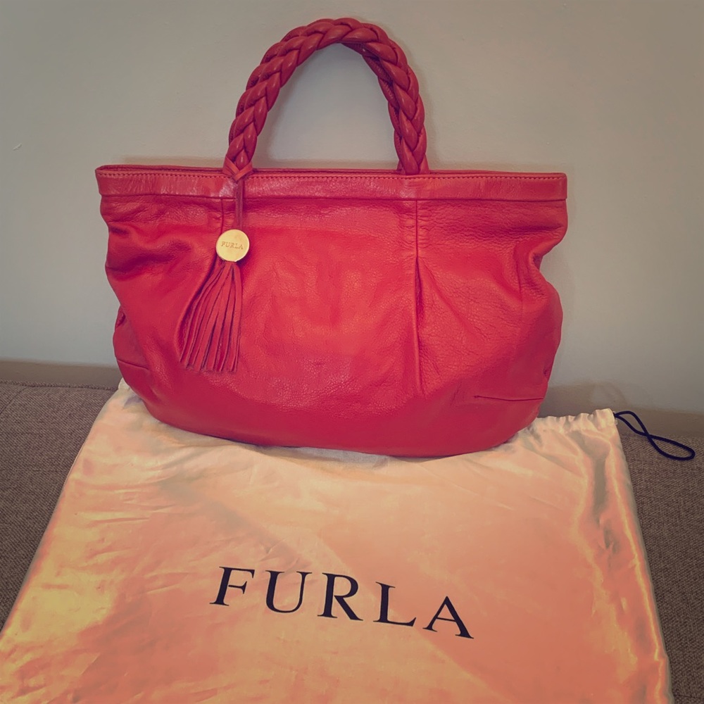 Leather Furla bag
